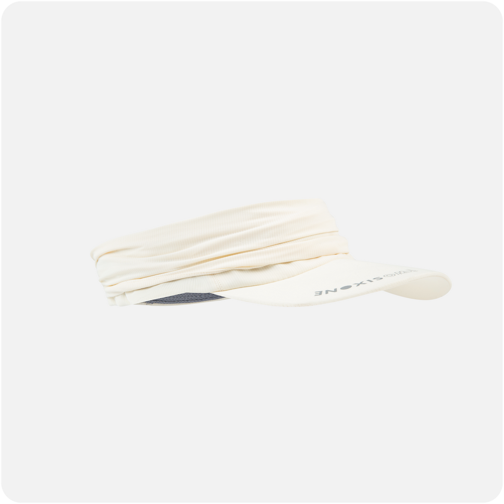 Casquette de running pour cheveux longs Crème