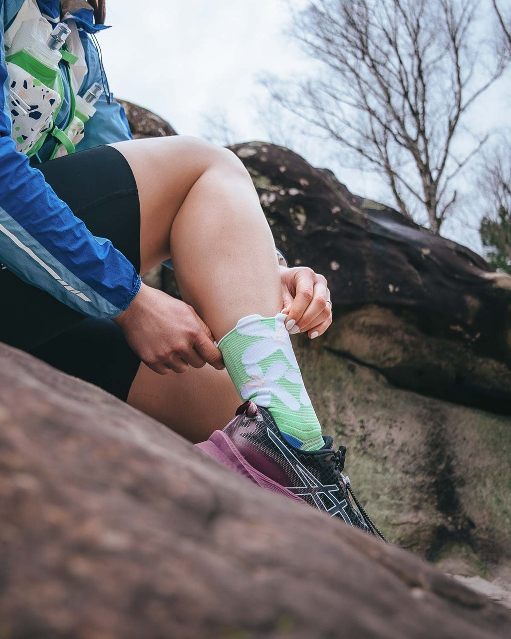 Chaussettes de Trail & Running - Anti Frottements Green