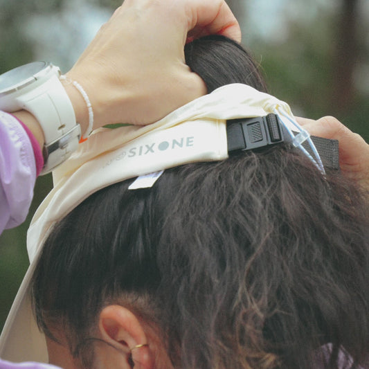LA casquette de running pour cheveux longs Crème